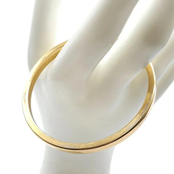 Vintage Monet Gold Tone Bangle Bracelet For Women Size Small - Picture 5 of 5